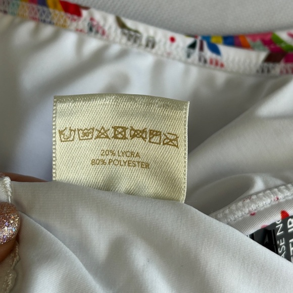 Verde Limon size L Tokyo one piece swimsuit one shoulder white bird print NEW - Picture 16 of 16